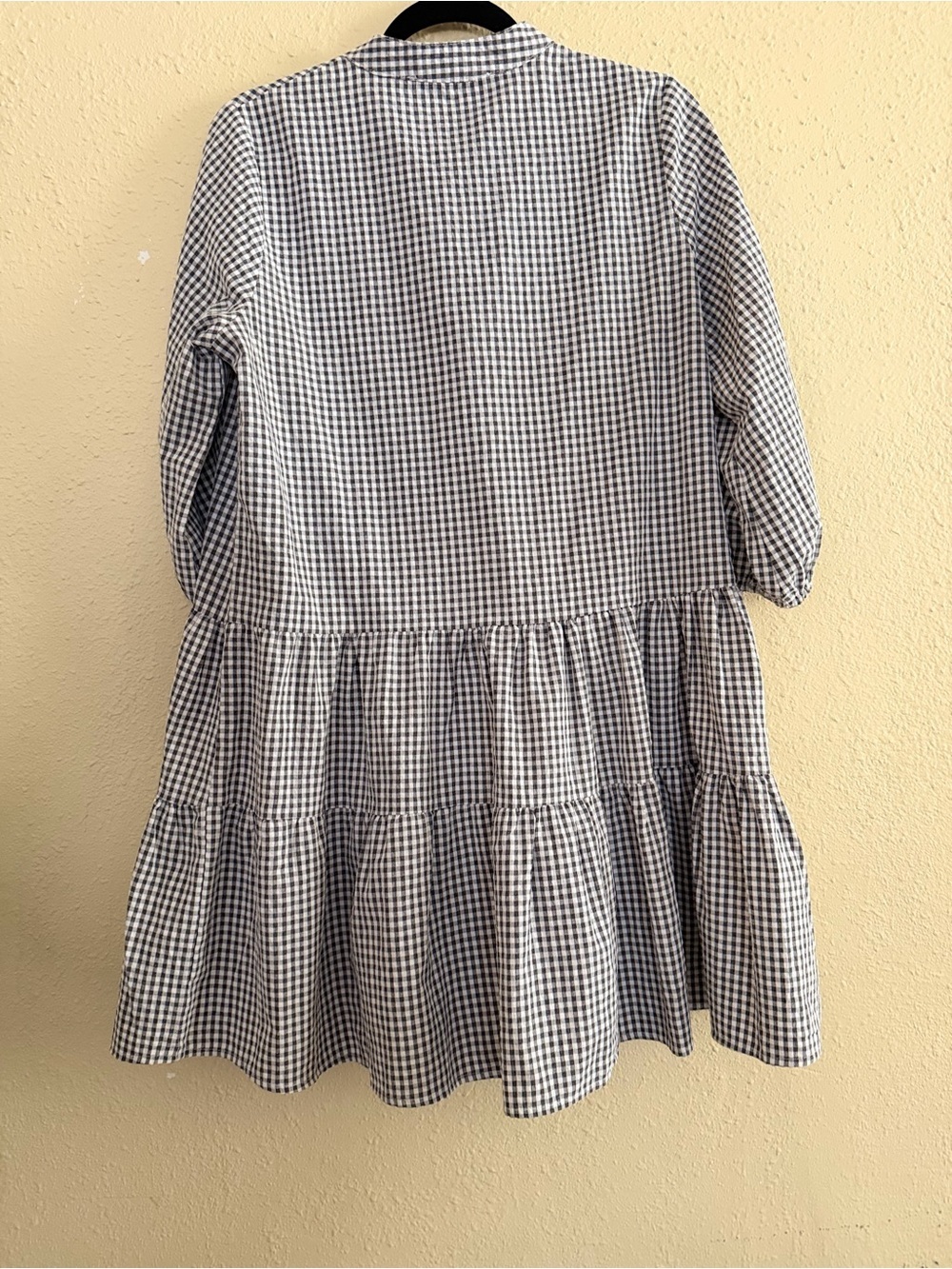 Petal & Pup | Black White Gingham Daria Print Tiered Dress - Size Medium / Large - Picture 6 of 6